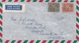 PORTUGAL - AIR MAIL   COVER -  MADALENA ( GAIA )  To ENGLAND - Lettres & Documents