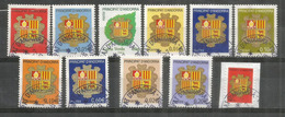 Nouvelle Série BLASONS,  11 Timbres Oblitérés 1 ère Qualité, Inclus Autocollant Sur Fragment Lettre - Used Stamps