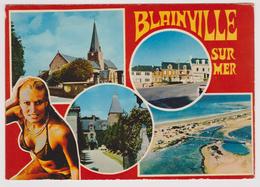 50 - BLAINVILLE Sur MER - Multivues: L'église, Le Manoir, La Plage - Ed. Cim Combier - 1978 - Blainville Sur Mer