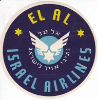 ANTIGUA ETIQUETA DE LA COMPAÑIA AEREA ISRAEL AIRLINES (AVION-PLANE) EL AL - Baggage Labels & Tags