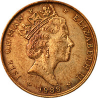 Monnaie, Isle Of Man, Elizabeth II, Penny, 1988, TB+, Bronze, KM:207 - 1 Penny & 1 New Penny