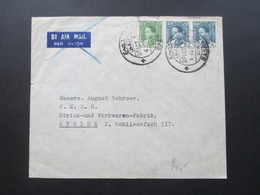 Irak / Iraq 1936 Air Mail / Luftpost SOR Ashar Basra - Apolda August Schroer Fabrik Für Strickkleidung - Iraq