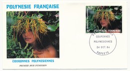 POLYNESIE FRANCAISE - 3 FDC - Couronnes Polynésiennes - 24 Octobre 1984 - Papeete - FDC