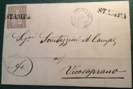 Schweiz BALKENSTEMPEL  „STAMPA“ (GRAUBÜNDEN GR) Sitzende Helvetia 1863 Brief - Covers & Documents
