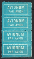 AIR MAIL Par Avion Vignette Label YUGOSLAVIA 1960  - Not Used - AVIONOM - Poste Aérienne
