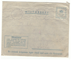 Enveloppe En Franchise Militaire. Suéde - Military
