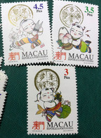 MACAU 1994 SYMBOLS OF LUCK - SET OF 3, UM VF - Collections, Lots & Series