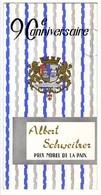 DOCUMENT  ALBERT SCHWEITZER 1965   90 éme Anniversaire -  3 VOLETS CARTONNE - Afgestempeld