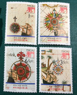 MACAU 1990 COMPASSCARD OF THE FORMER PORTUGUESE CHART - SET OF 4, UM VF TONING ON ALL VALUES - Collezioni & Lotti
