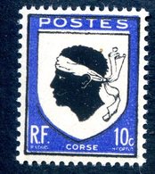 Variété Décalage Couleurs Bandes Blanches  Blason CORSE 755 - Unused Stamps