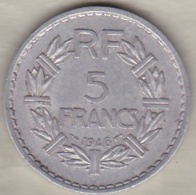 5 Francs Lavrillier 1946 , 9 Ouvert , Aluminium - 5 Francs