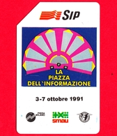 ITALIA - Scheda Telefonica - SIP - Usata - Smau 1991 - OCR Piccolo - Golden 136B - C&C 2193 B - Erreurs & Variétés