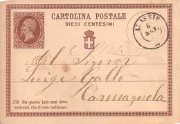 1385 "CARTOLINA POSTALE DA 10 CENTESIMI" CART. POST. ORIG. SPED. - Entiers Postaux