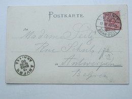 1900 , Bahnpost  St. 70 /    , Klarer  Stempel Auf Karte ( AK Besigheim) - Briefe U. Dokumente