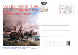 Rep. Ceca / Cart. Postali (Pre2016/29) Guerra Del 1866 (6) Battaglia Dell'isola Lissa - Pittore: Carl Sorensen (1828-92) - Inseln