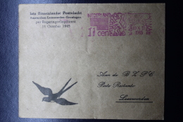 Nederland: 1e Binnenlandse Postvlucht Per Regeringsvliegdienst Amsterdam Leeuwarden Groningen  11 October 1945 - Brieven En Documenten