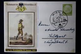 Austria: Anschluss Postkarte Reich P241 Cancel Wien  Tag Der Briefmarken 1941 - Otros & Sin Clasificación