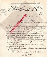 18- VIERZON- RARE LETTRE 1890 MANUSCRITE SIGNEE HAILAUST & CIE- TRAVERSES CHEMIN DE FER D' ORLEANS- A. GODBERGE - Straßenhandel Und Kleingewerbe