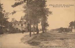 CPA 62 Rare CUCQ STELLA PLAGE Boulevard De La Gare Edition Kubli - Other & Unclassified