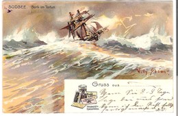Südsee - Bark Im Taifun -  Von 1907 (L068AK) - Stöwer, Willy