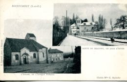 N°65247 -cpa Bouffémont -route De Chauvry Un Jour D'hiver- - Bouffémont