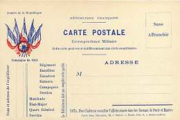 041018 GUERRE 14 18 FM - Armées De La République Campagne De 1914 Illustration 5 Drapeaux - Storia Postale