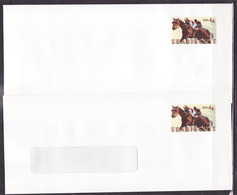 USA STATIONERY 2009 2 X COVER 44ct + 2 X SMALL COVER * SEABISCUIT * HORSE RACING * RACEHORSE * MINT - 2001-10