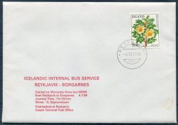 1984 Iceland Reykjavik - Borganes Bus Service Cover (limited Edition Of 10) - Lettres & Documents