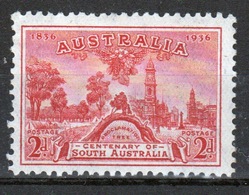 Australia 2d Scarlet Stamp From The Centenary Of South Australia Set Issued In 1936. - Ungebraucht