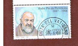 VATICANO - VATICAN - UNIF. 1153 - 1999   PADRE PIO DA PIETRELCINA  (USED°) - Usados