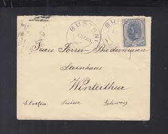 Romania Cover 1901 Busteni To Switzerland - Storia Postale