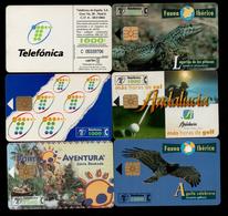 OFERTA - LOTE 6 TARJETAS TELEFONICAS DIFERENTES - INCLUYE FAUNA IBERICA - A Identificar