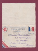 051018 GUERRE 14 18 FM - 1918 CARTE LETTRE MILITAIRE Illustration CIP Cie Industrielle Des Pétroles  Pub MOTRICINE - Storia Postale