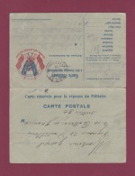 051018 GUERRE 14 18 FM - 1914 GLOIRE AUX ARMEES ALLIEES France Quand Même 2 Drapeaux SECTEUR 80 REPONSE - Storia Postale