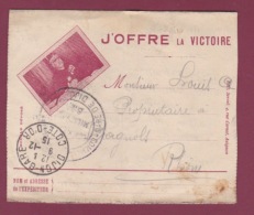 051018 GUERRE 14 18 FM -1915 Illustration JOFFRE J'OFFRE La VICTOIRE - Storia Postale
