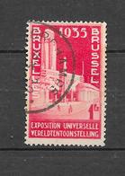 Exposition Internationale De Bruxelles De 1935. N°387 Chez YT. (Voir Commentaires) - 1935 – Bruxelles (Belgio)