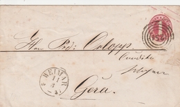 Allemagne Tour Et Taxis Entier Postal Weimar 1864 - Other & Unclassified