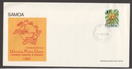 1984 UPU Congress - Hamburg  Unaddressed FDC - Samoa