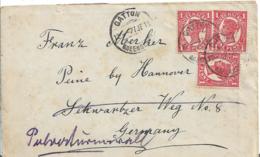 Qld021 / QUEENSLAND 3 P: Frankatur A:Queensland-Brief Mit Queen Victoria 1911 Ex Mt. Sylvia  Gatton N. Peine B. Hannover - Storia Postale