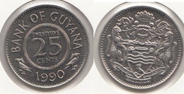 Guyana 25 Cents 1990 Km#34 - Used - Guyana