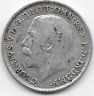 Grande Bretagne - 3 Pence 1916 - Argent - TTB - Autres & Non Classés