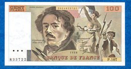 FRANCE -Eugène  DELACROIX - 100 Frs De 1986 ( P.107 )  Cat Fayett N° 69 - Tres Bon état - 100 F 1978-1995 ''Delacroix''