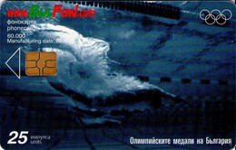 TARJETA TELEFONICA DE BULGARIA, OLYMPICS, SWIMMING, FON-C-0270. (153) - Giochi Olimpici