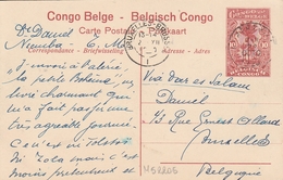 Congo Belge Entier Postal Illustré Pour La Belgique 1916 - Enteros Postales