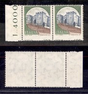 REPUBBLICA - REPUBBLICA - 1980 - 400 Lire Castelli (1520) - Coppia Con Dentellatura Orizzontale A Cavallo Del Valore - G - Altri & Non Classificati