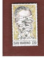 SAN MARINO - UNIF. 1051.  - 1980  LOTTA CONTRO IL TABACCO   -    MINT** - Andere & Zonder Classificatie