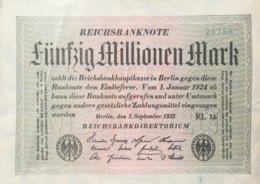 Germany 50.000.000 Mark, DEU-123g/Ro.108d (1923) - Very Fine - 50 Mio. Mark