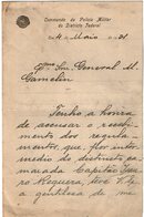 VP13.091 - Brésil - Commando Da Policia Militar à RIO DE JANEIRO ? 1921  - Lettre De Mr ? Pour Mr Le Général GAMELIN - Documenten