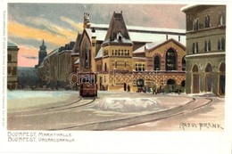 ** T1 Budapest IX. Vásárcsarnok Télen, Villamos. Ottmar Zieher Künstlerpostkarte No. 2076. Litho S: Raoul Frank - Unclassified