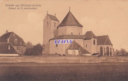 CPA  De  OTTMARSHEIM (68) - KIRCHE - ERBAUT Im 11. JAHRHUNDERT - 1921 - Ottmarsheim